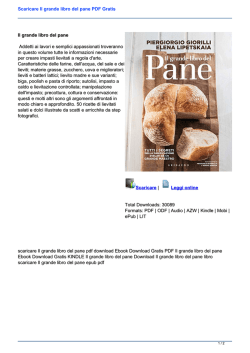 Scaricare Il grande libro del pane PDF Gratis