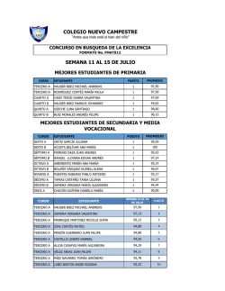 semana 11 al 15 de julio