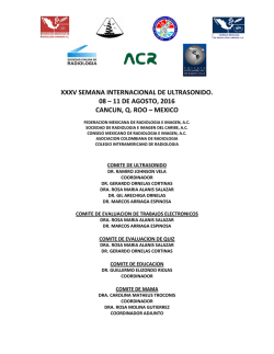 xxxv semana internacional de ultrasonido. 08 – 11 de agosto, 2016