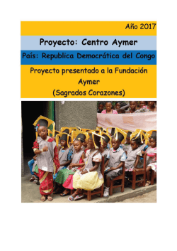 Congo 2. Projet Aymer 2017