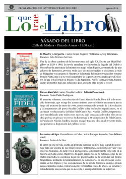 Instituto Cubano del Libro. Agosto-2016