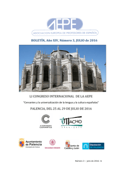 BOLETÍN, Año XIV, Número 3, JULIO de 2016 LI CONGRESO