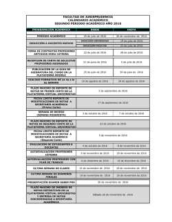 Calendario Académico 2016