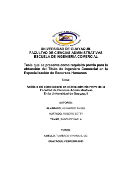 TESIS,CLIMA LABORAL - Repositorio Universidad de Guayaquil