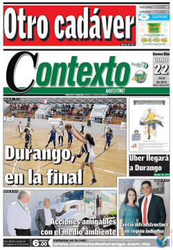 22/07/2016 - Peri&oacute;dico Contexto de Durango