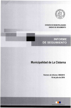 Municipalidad de La Cisterna - Contraloría General de la República