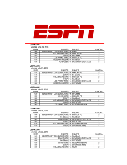 JORNADA 1 HORA EQUIPO EQUIPO CANCHA 1500 8 DIESTROS