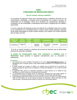 CHEC CONCURSO DE MODALIDAD MIXTA