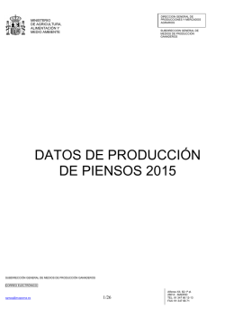 Informe SILUM datos de producción de piensos en España 2015