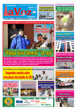 Lunes -15-Agosto-2016 - Diario La Voz de Ayacucho