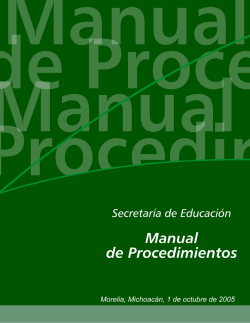 Manual de Procedimientos - Educación » michoacan