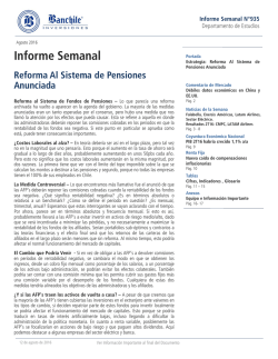 Informe Semanal - Banchile Inversiones
