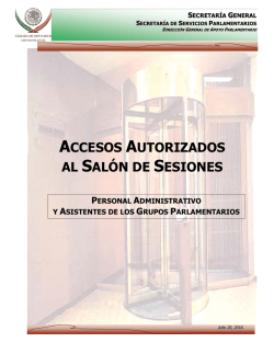 accesos autorizados al salón de sesiones