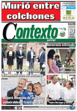10/08/2016 - Periódico Contexto de Durango