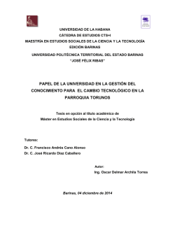 papel de la universidad en la gesti&oacute;n del conocimiento para el