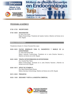 Programa Científico - Asociación Colombiana de Endocrinología
