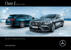 Clase E Berlina y Estate Julio 2016. Actualizado - Mercedes-Benz