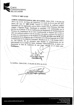 documento oficial - Corte Constitucional del Ecuador
