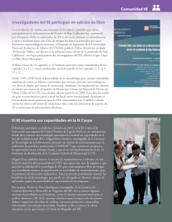 Comunidad IIE Investigadores del IIE participan en edición de libro