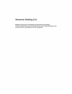 Page 1 Havanna Holding S.A. Estados Financieros Consolidados