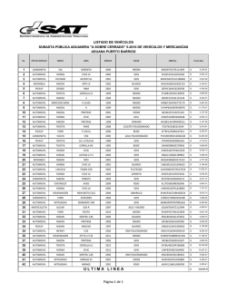 Listado de Vehículos