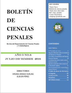 1 CONTENIDO DOCTRINA El Peculado por error…………… 6