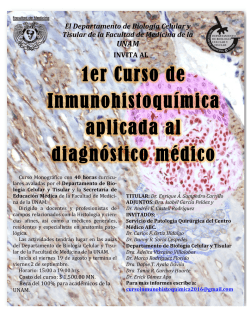 1er Curso de Inmunohistoquímica aplicada al diagnóstico médico