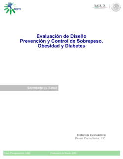Evaluación de Diseño Prevención y Control de