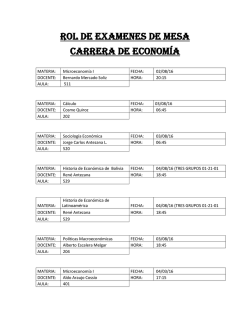 EXAMENES DE MESA - CARRERA ECONOMIA 1