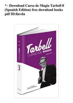 Curso de Magia Tarbell 8 (Spanish Edition