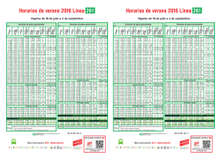 Horarios de verano 2016 Línea 261