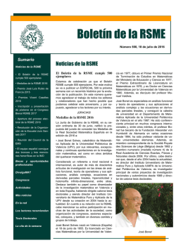 Boletín 500 - Real Sociedad Matemática Española