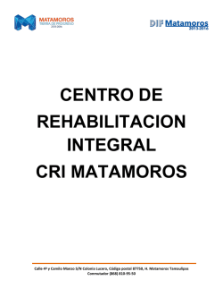 CENTRO DE REHABILITACION INTEGRAL CRI MATAMOROS