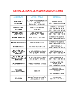 libros de texto curso 16-17