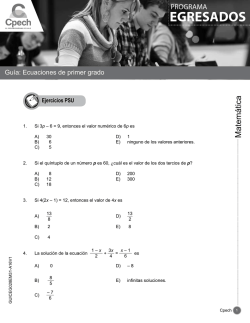 Gu&iacute;a Ecuaciones de primer grado
