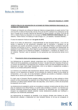 Page 1 == == Irl 11 l rril Tl, l Bolsa de Valencia Instrucción Operativa