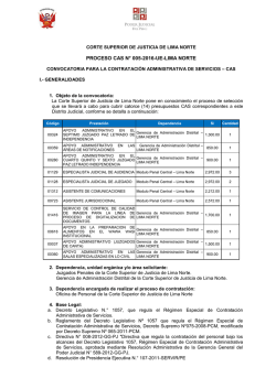 Convocatorias - Poder Judicial