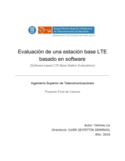 Evaluación de una estación base LTE basado en