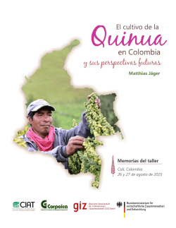 Taller sobre el cultivo de la quinua en Colombia y sus perspectivas