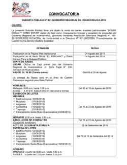 convocatoria - Gobierno Regional de Huancavelica