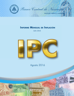 Informe de Inflación, Julio 2016