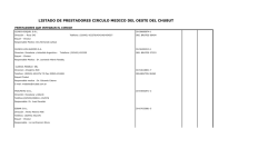 listado de prestadores circulo medico del oeste del chubut