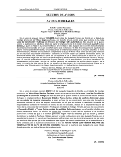SECCION DE AVISOS AVISOS JUDICIALES