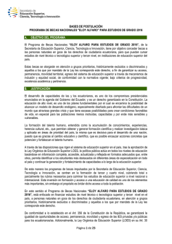 Bases de Postulación “Becas Nacionales Eloy Alfaro”
