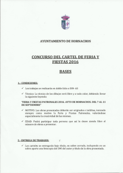 bases cartel feria y fiestas 2016. - Hornachos