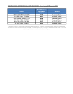 Listado de beneficiarios sorteados