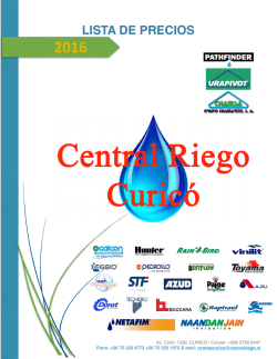 catálogo - Central Riego