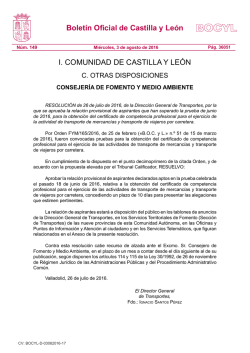 Listas provisional de aspirantes que han superado las PRUEBAS