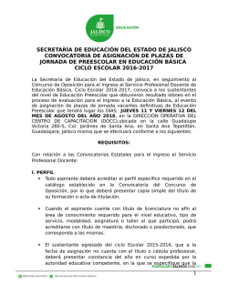 CONVOCATORIA DE ASIGNACION JORNADA DE EDUCACIÓN