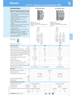 Caracter  sticas Serie 7P Protectores contra sobretensiones